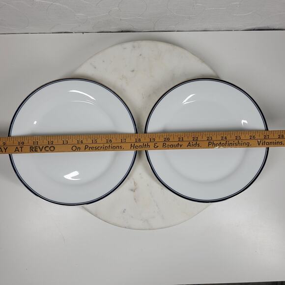 Williams Sonoma Open Kitchen Plate 9" Blue Gold Porcelain 2-Pc Dinnerware - Picture 8 of 13